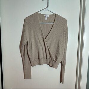 Leith‎ wrap cropped sweater small